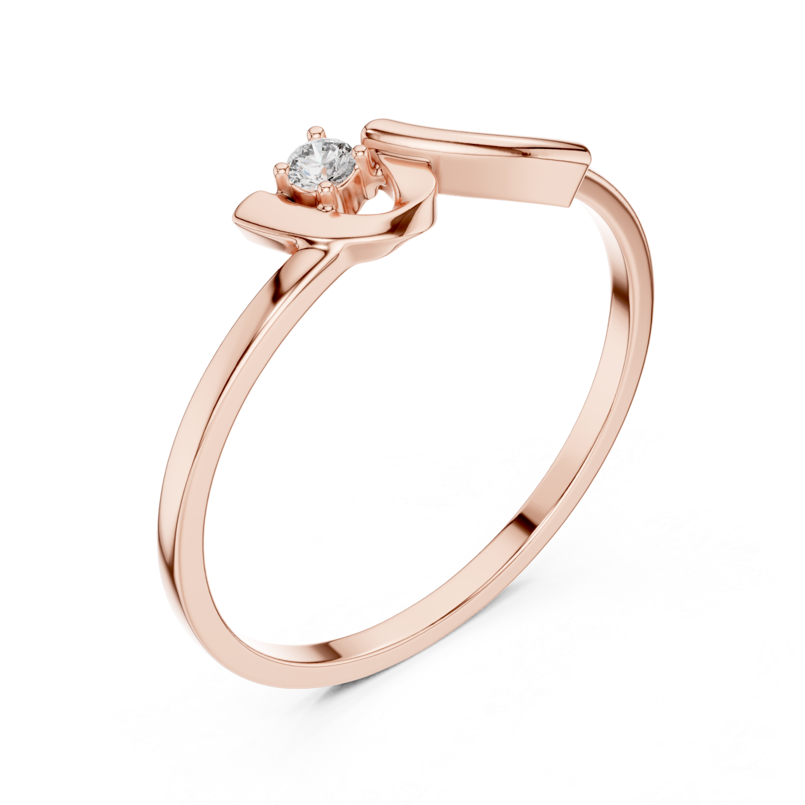  Rose Gold Muse Twist Ring Right View