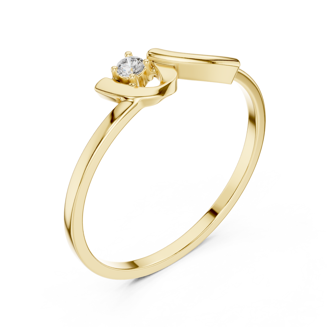 Gold Muse Twist Ring Right View