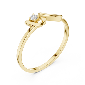 Gold Muse Twist Ring Right View