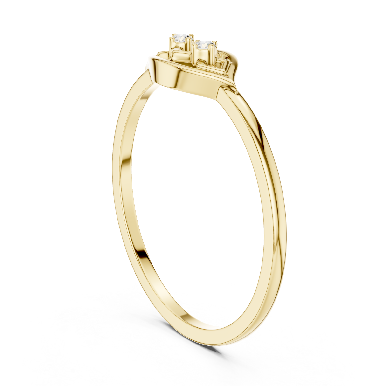  Gold Viva Crest Ring Left View