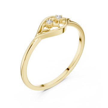Gold Viva Crest Ring Right View