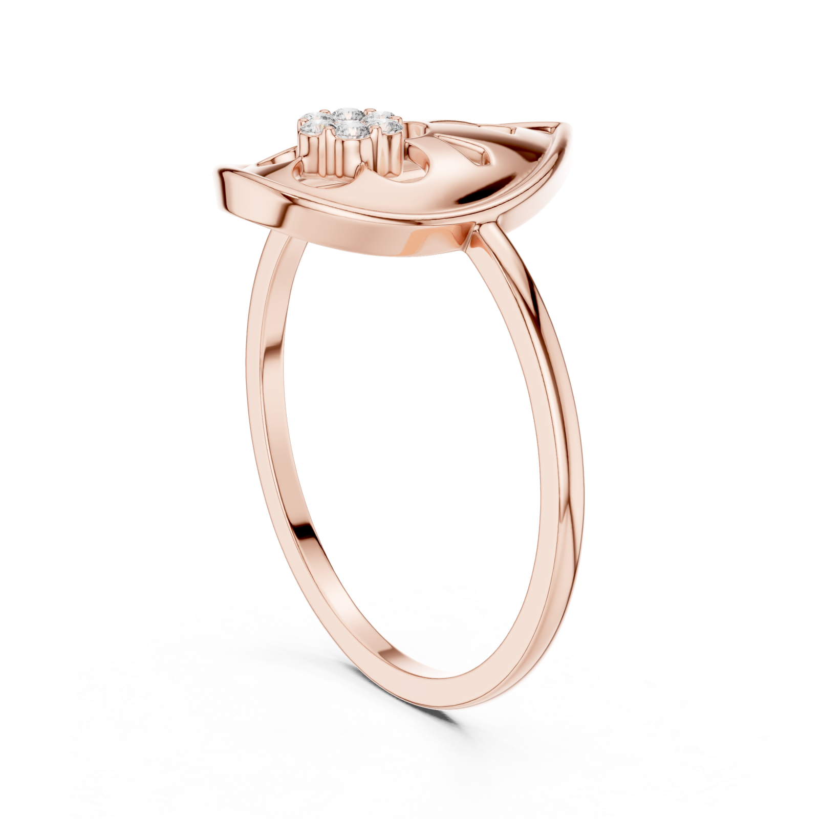 Rose Gold Viva Petal Ring Left View