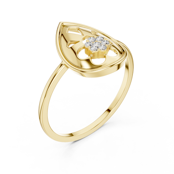 Gold Viva Petal Ring Right View
