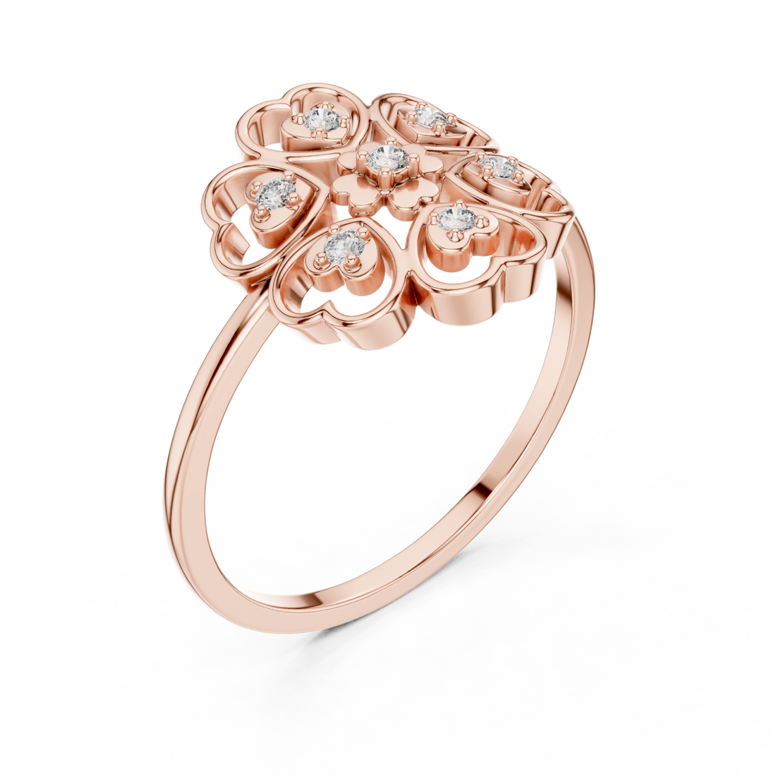  Rose Gold Eden Petal Ring Right View