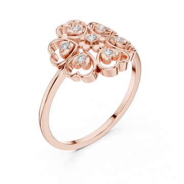  Rose Gold Eden Petal Ring Right View
