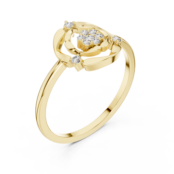 Gold Opaline Fleur Ring Right View