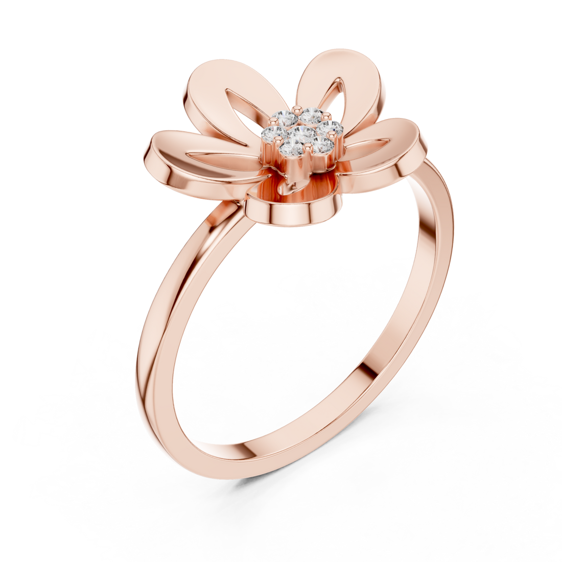  Rose Gold Petal Aura Ring Right View