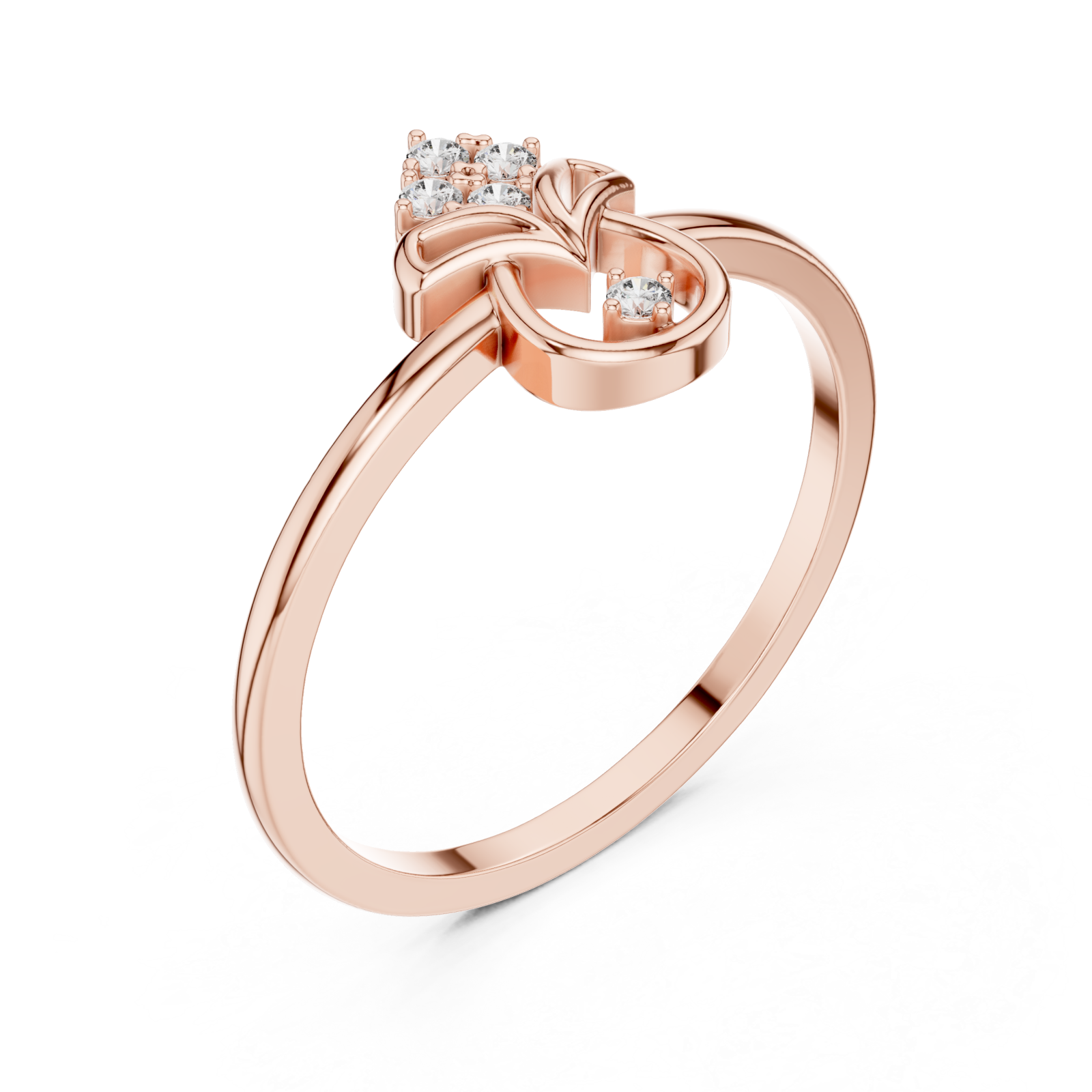  Rose Gold Whisper Embrace Ring Right View