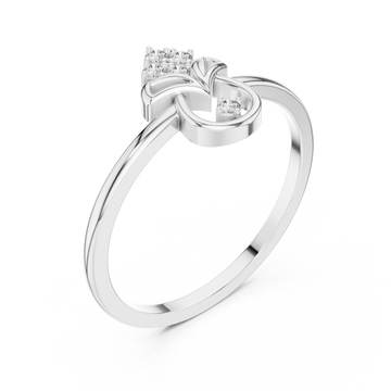  White Gold Whisper Embrace Ring Right View