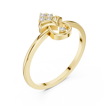 Gold Whisper Embrace Ring Right View