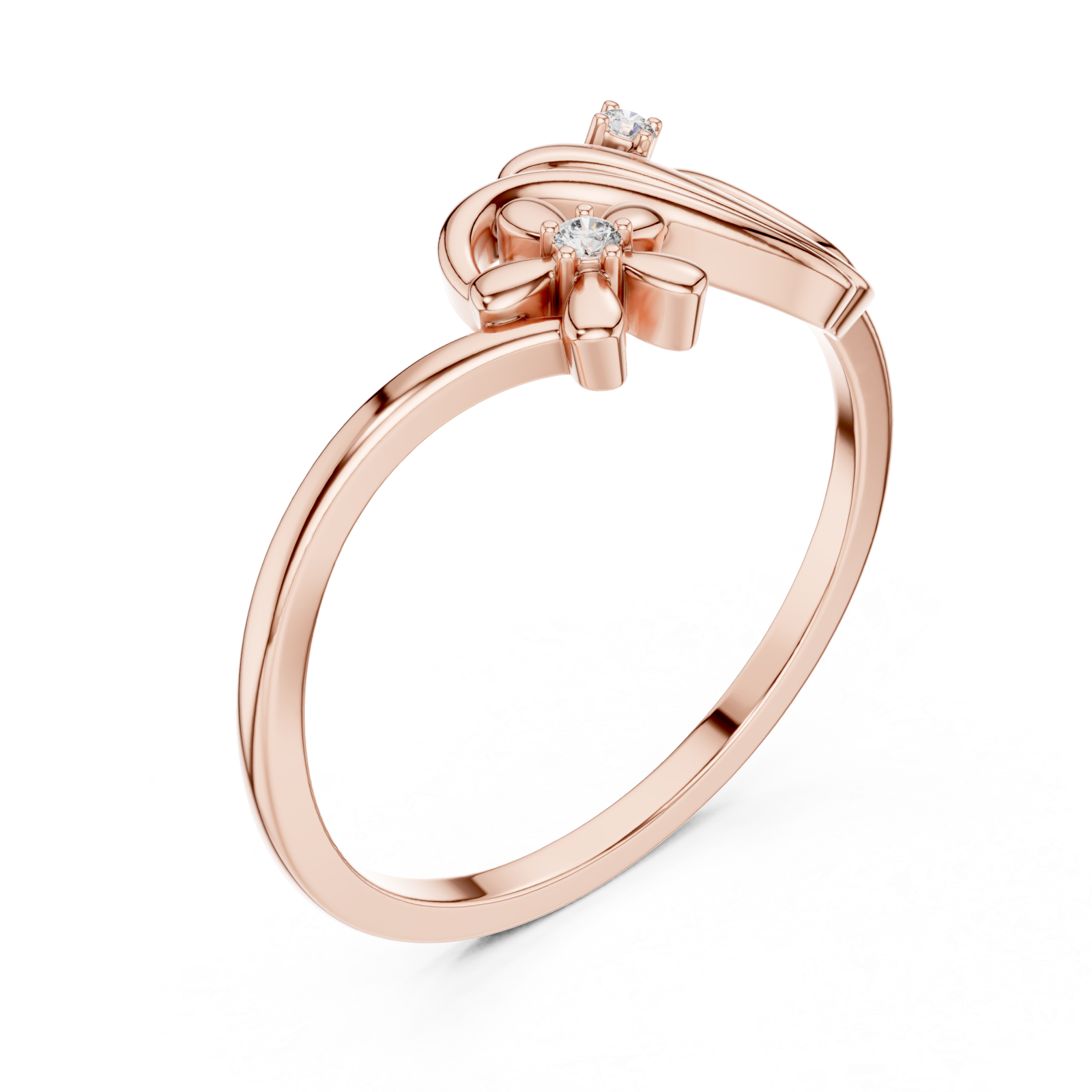  Rose Gold Floret Embrace Ring Right View
