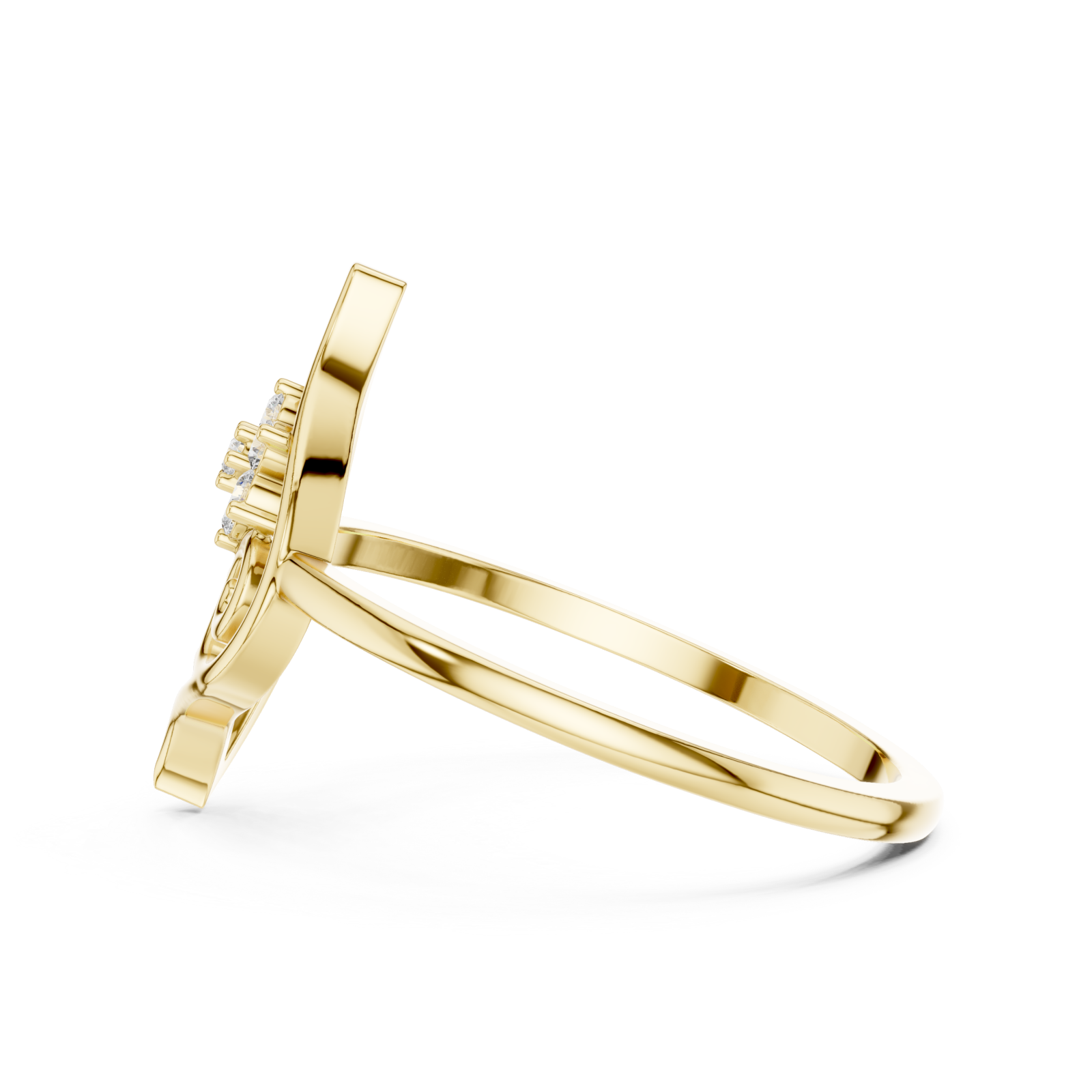  Gold Petal Grace Ring Side View