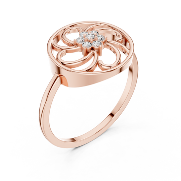  Rose Gold Vivid Lattice Ring Right View