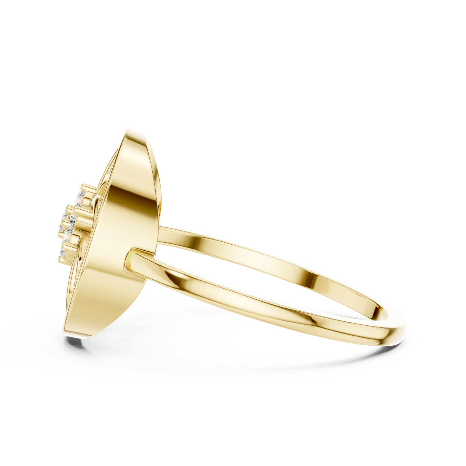  Gold Vivid Lattice Ring Side View
