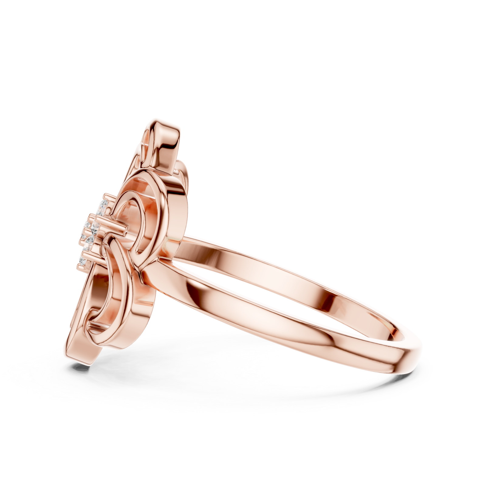  Rose Gold Petal Reverie Ring Side View
