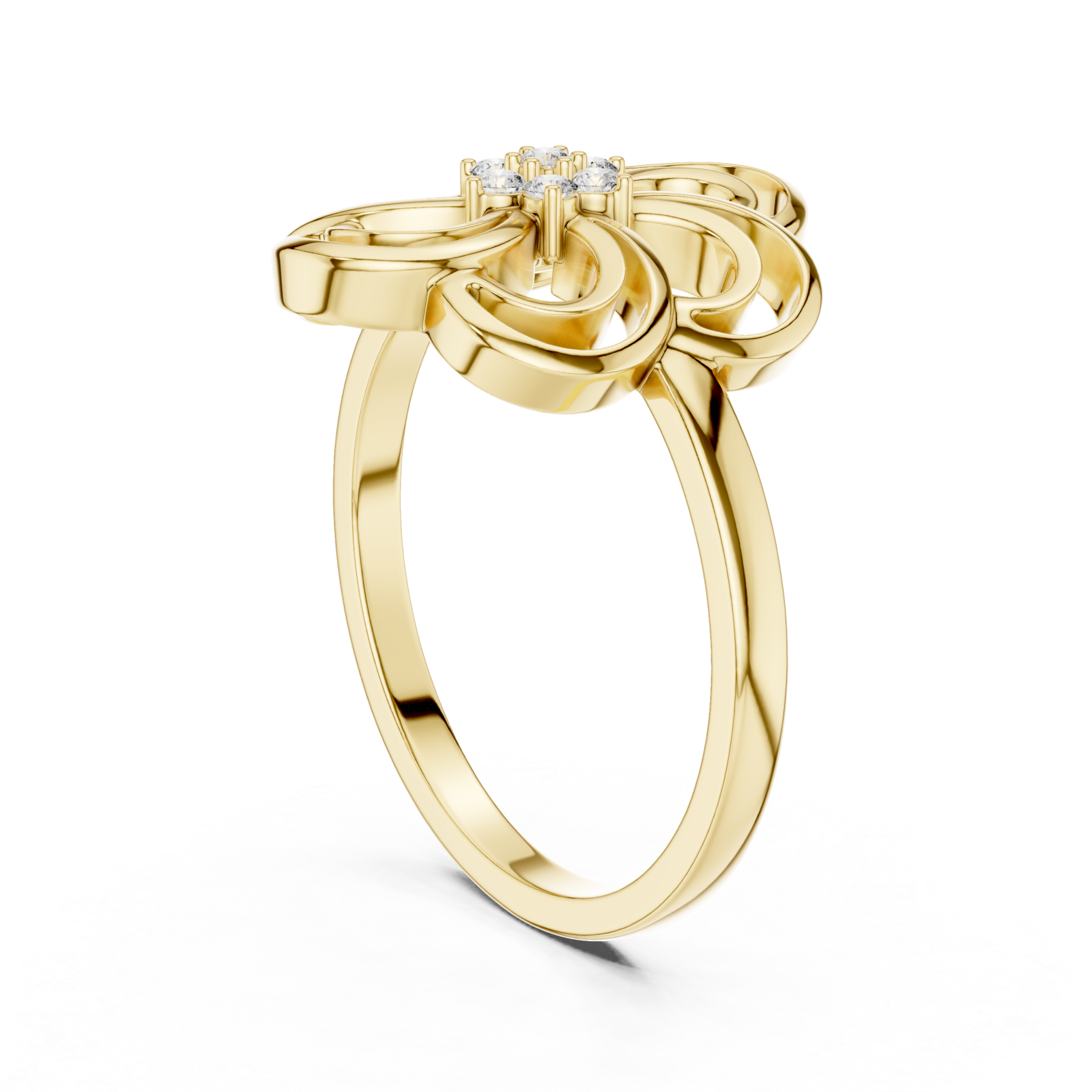  Gold Petal Reverie Ring Left View