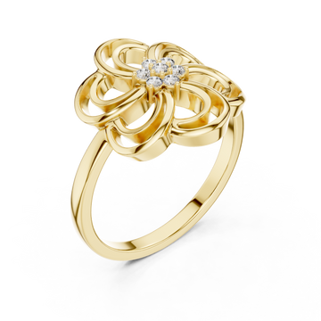 Gold Petal Reverie Ring Right View
