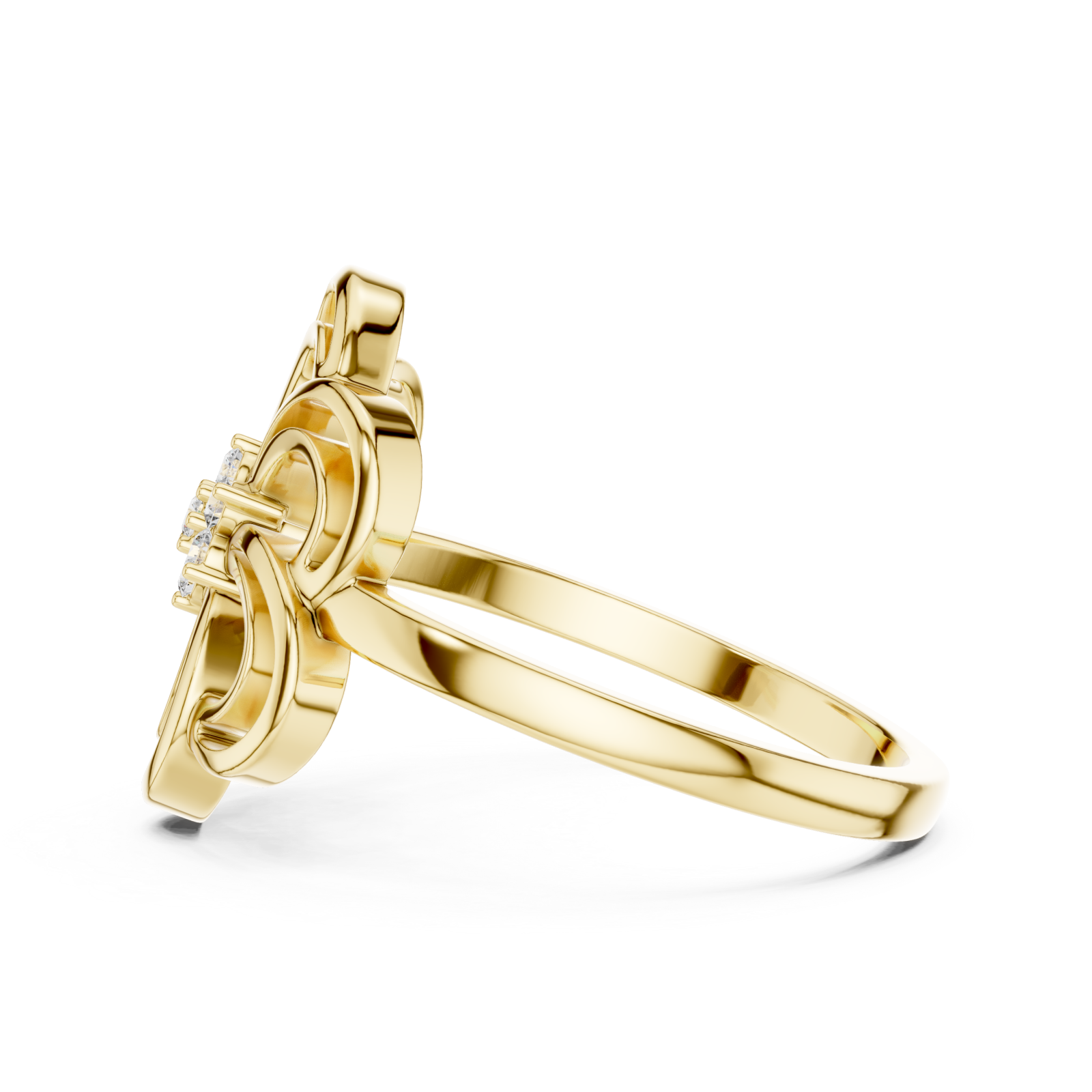  Gold Petal Reverie Ring Side View