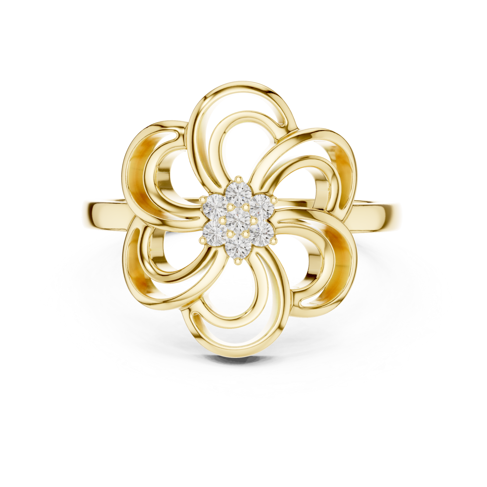  Gold Petal Reverie Ring Front View