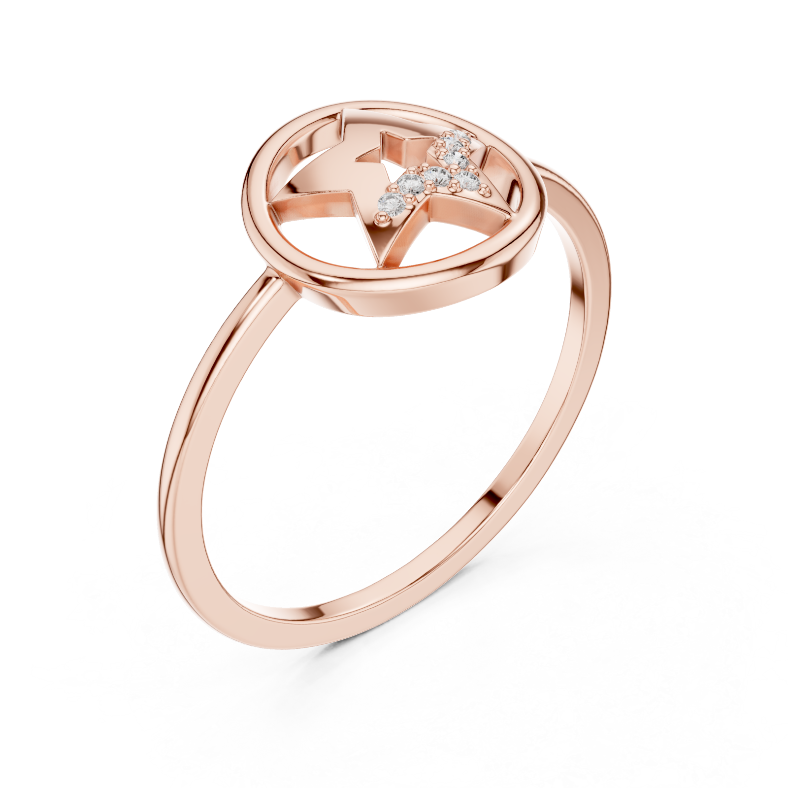  Rose Gold Stellar Embrace Ring Right View