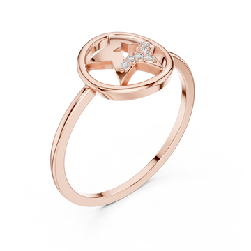  Rose Gold Stellar Embrace Ring Right View