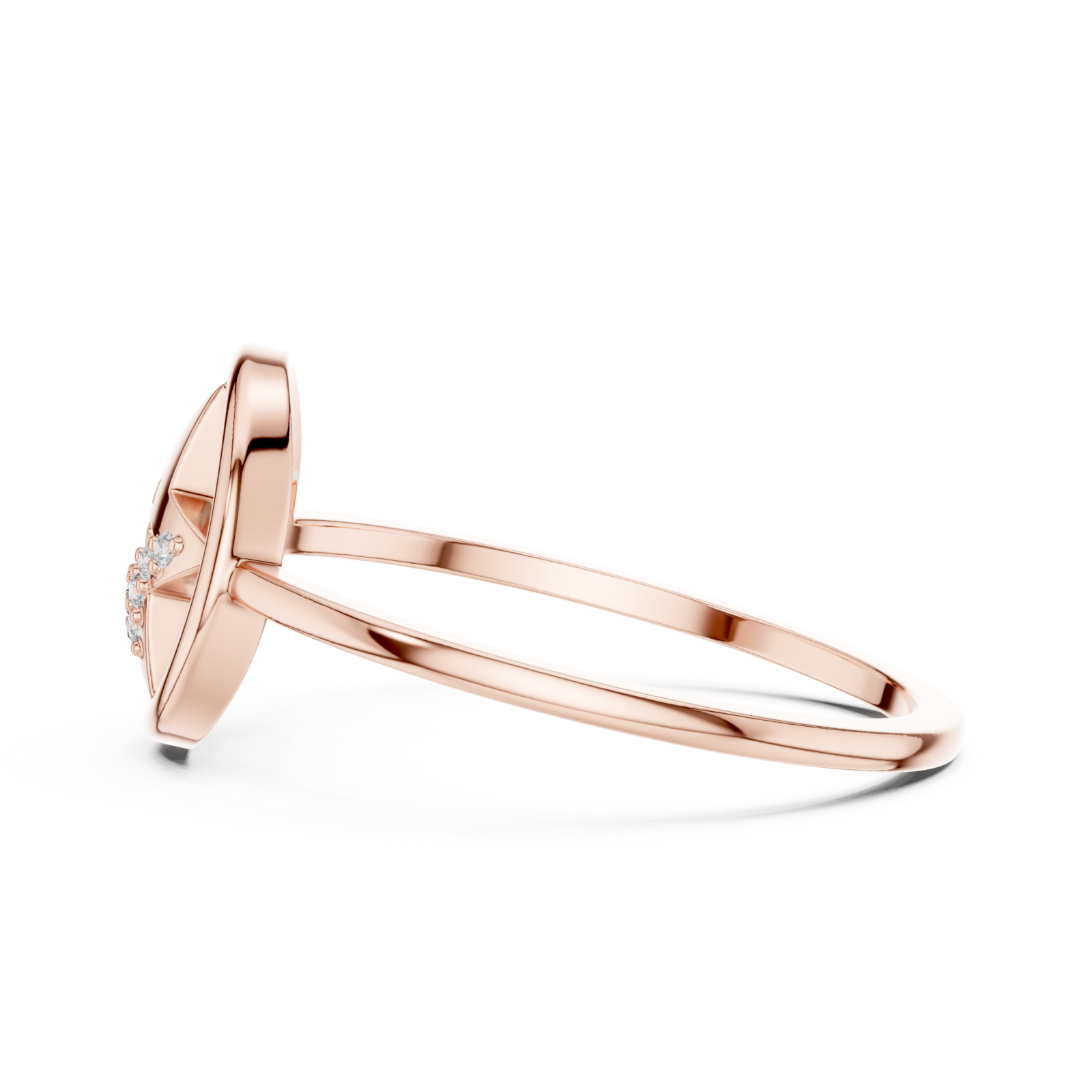  Rose Gold Stellar Embrace Ring Side View