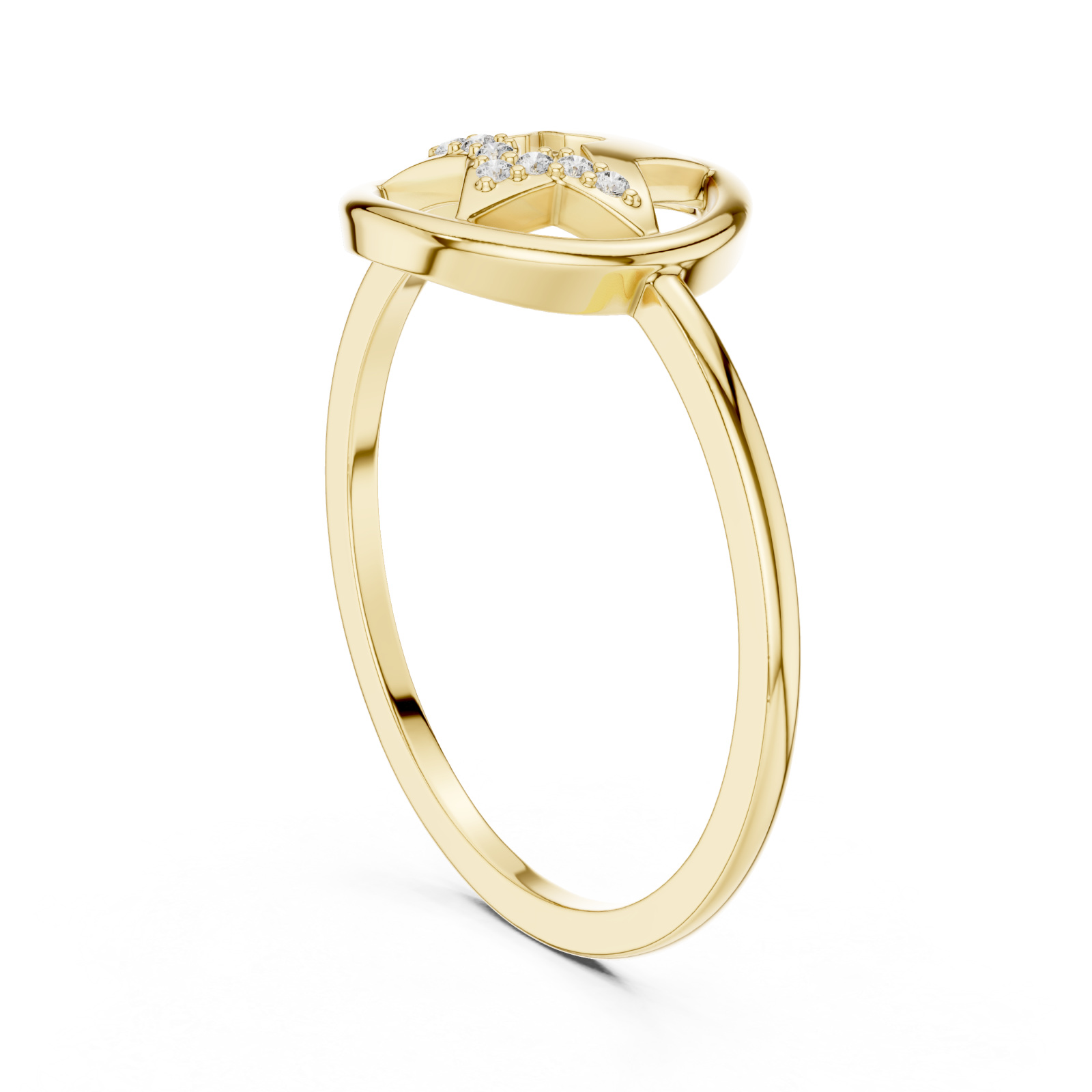  Gold Stellar Embrace Ring Left View