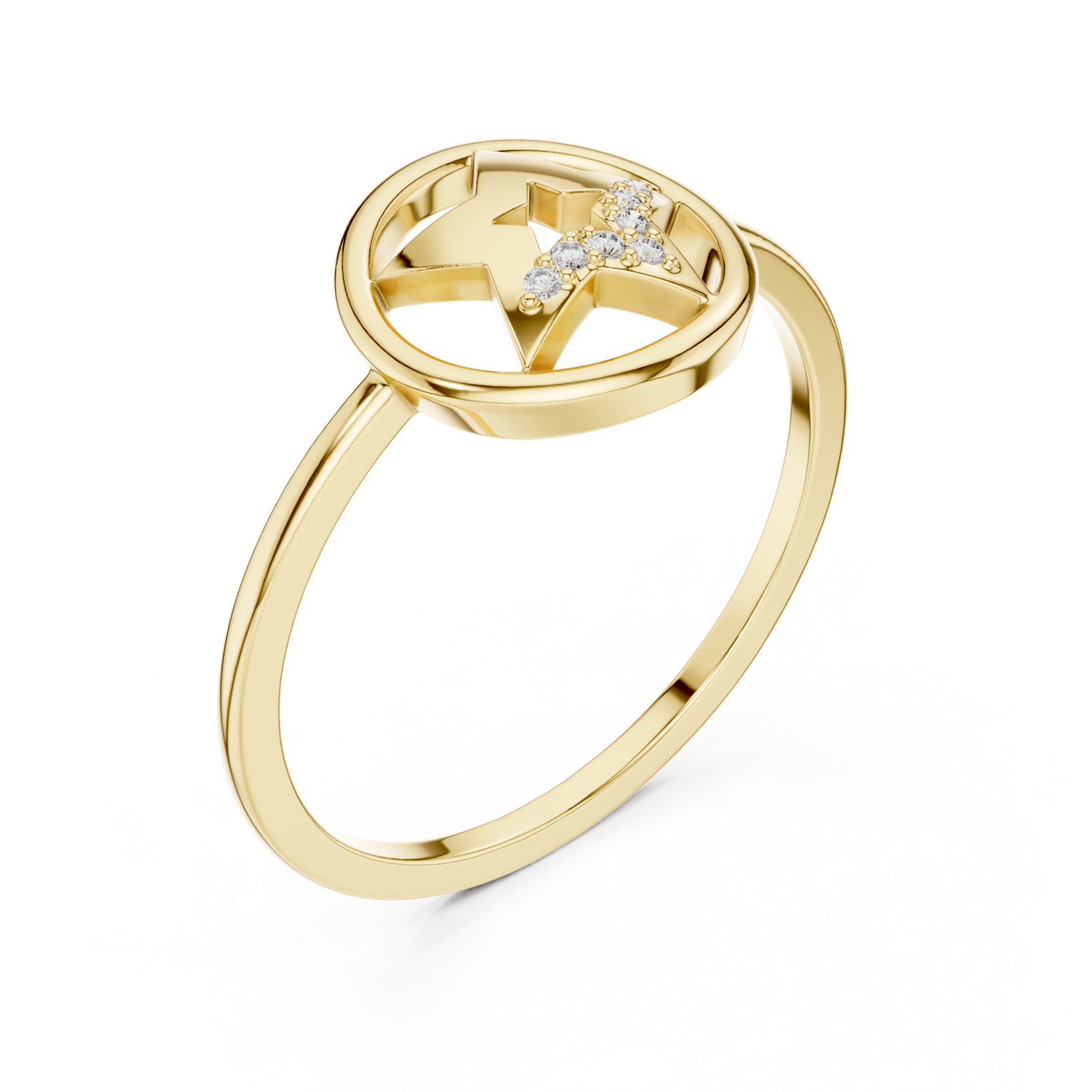 Gold Stellar Embrace Ring Right View
