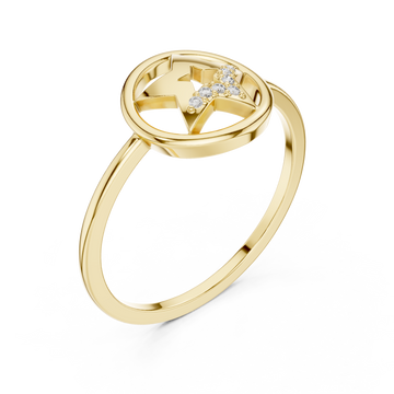 Gold Stellar Embrace Ring Right View