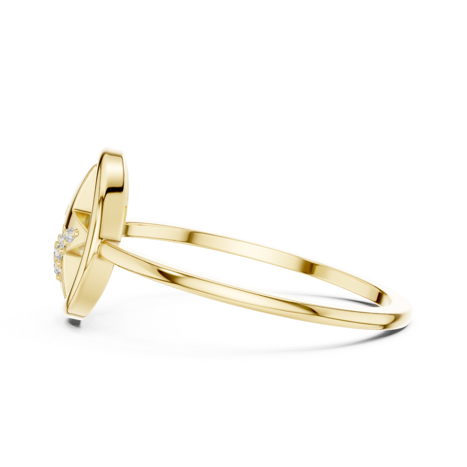  Gold Stellar Embrace Ring Side View
