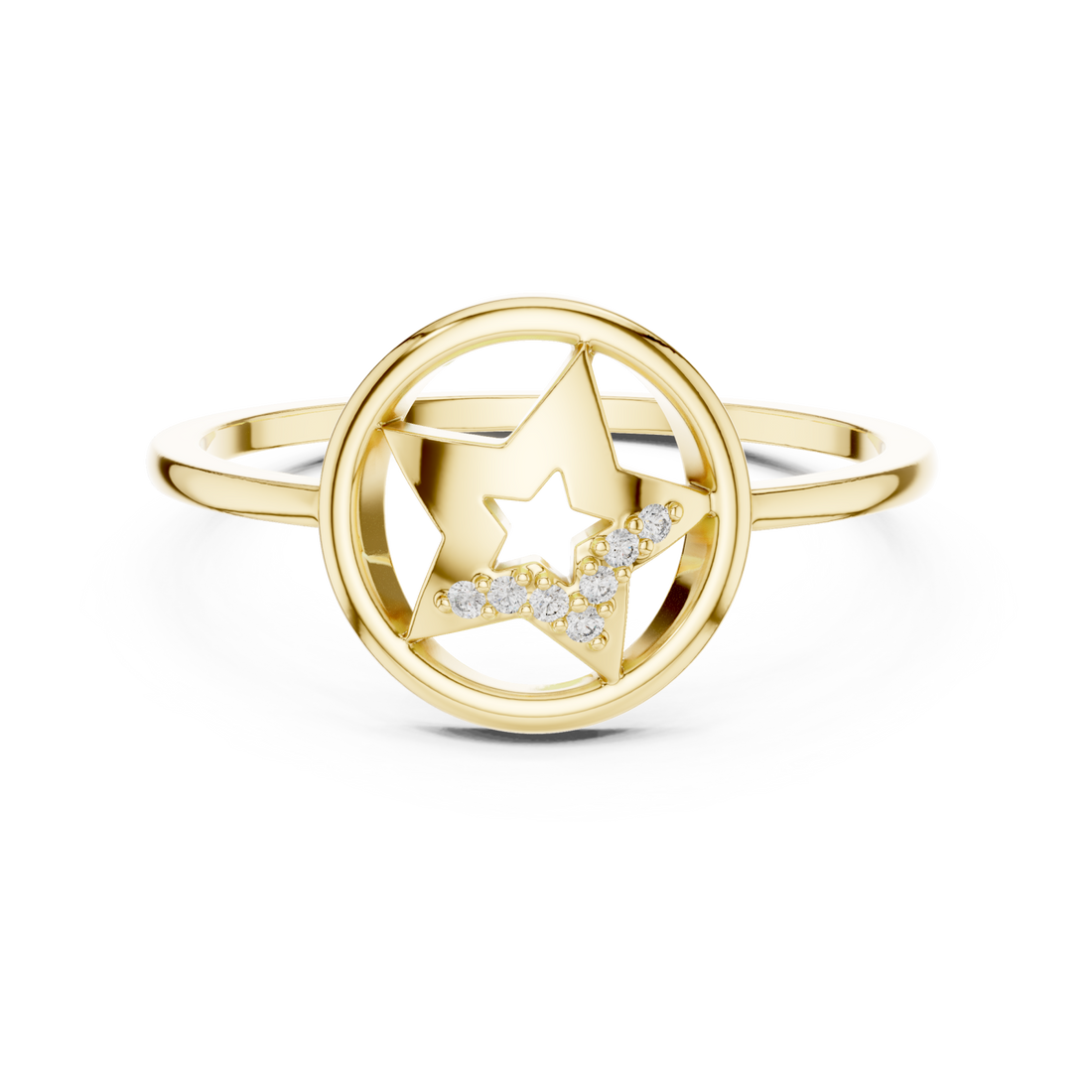 Gold Stellar Embrace Ring Right View