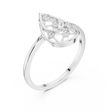  White Gold Muse Cascade Ring Right View