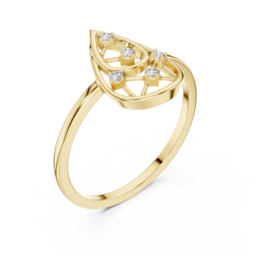 Gold Muse Cascade Ring Right View