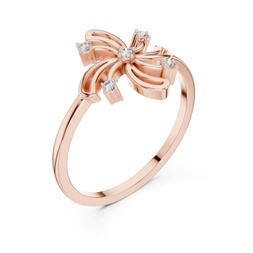  Rose Gold Flora Whirl Ring Right View