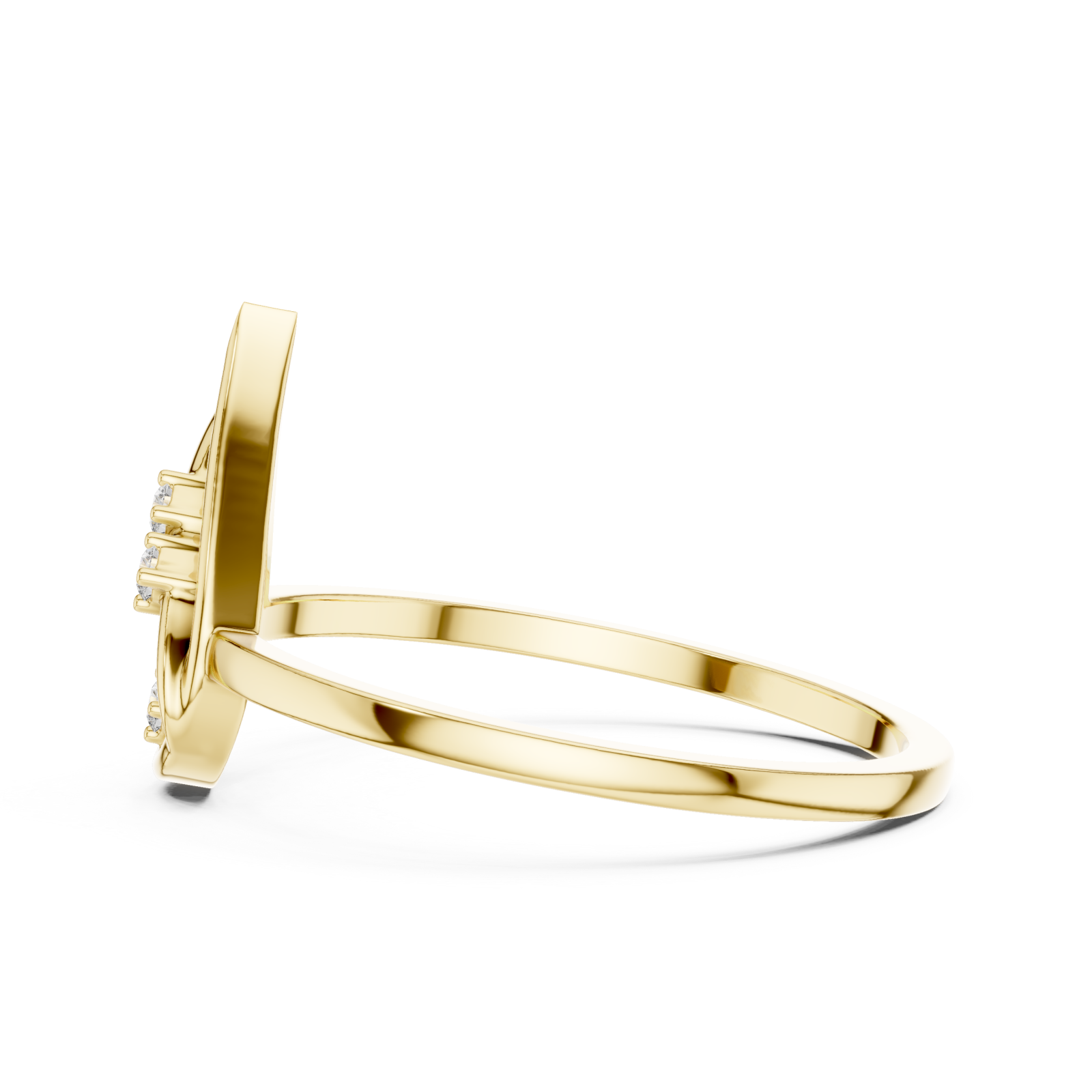  Gold Willow Crest Ring Side View