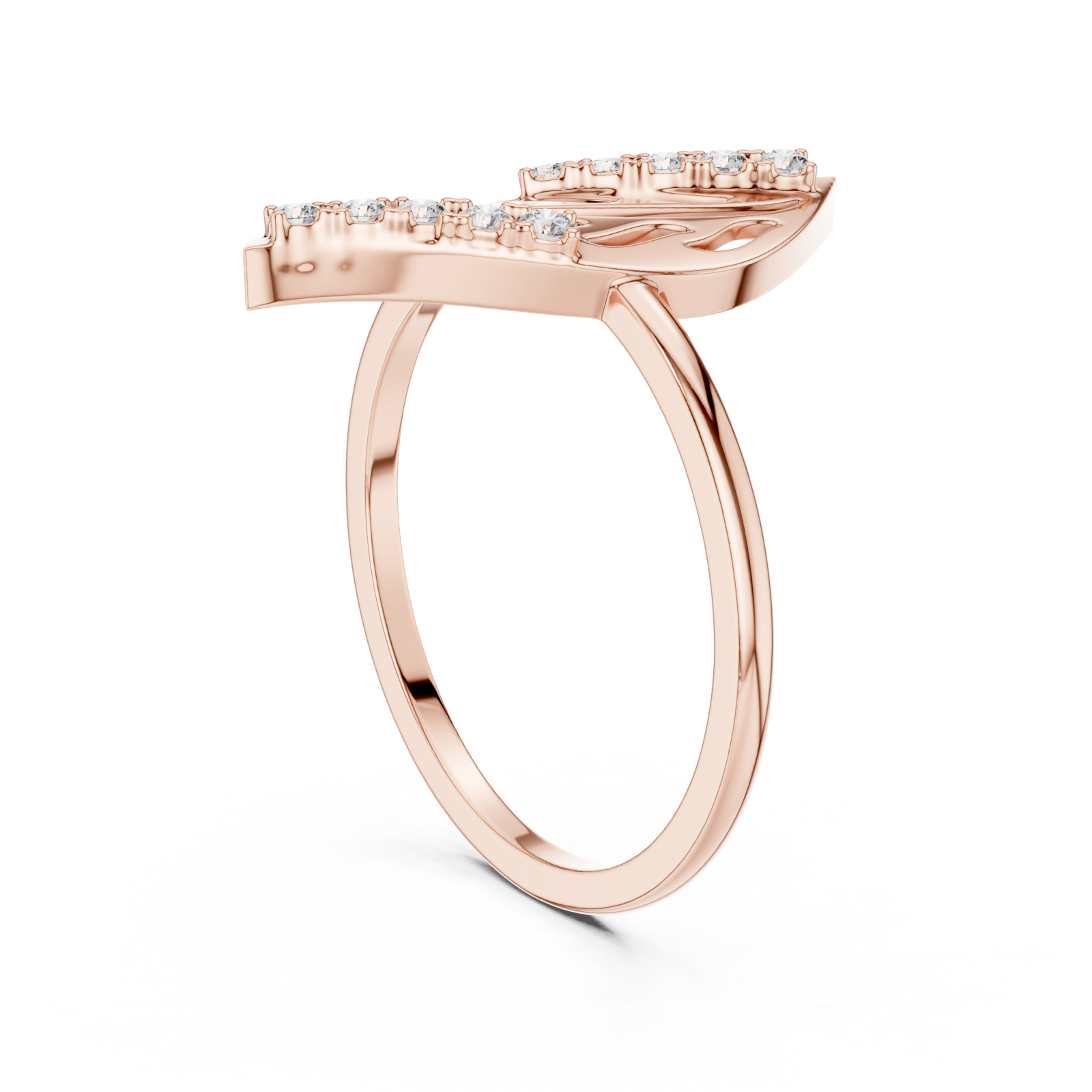  Rose Gold Willow Muse Ring Left View