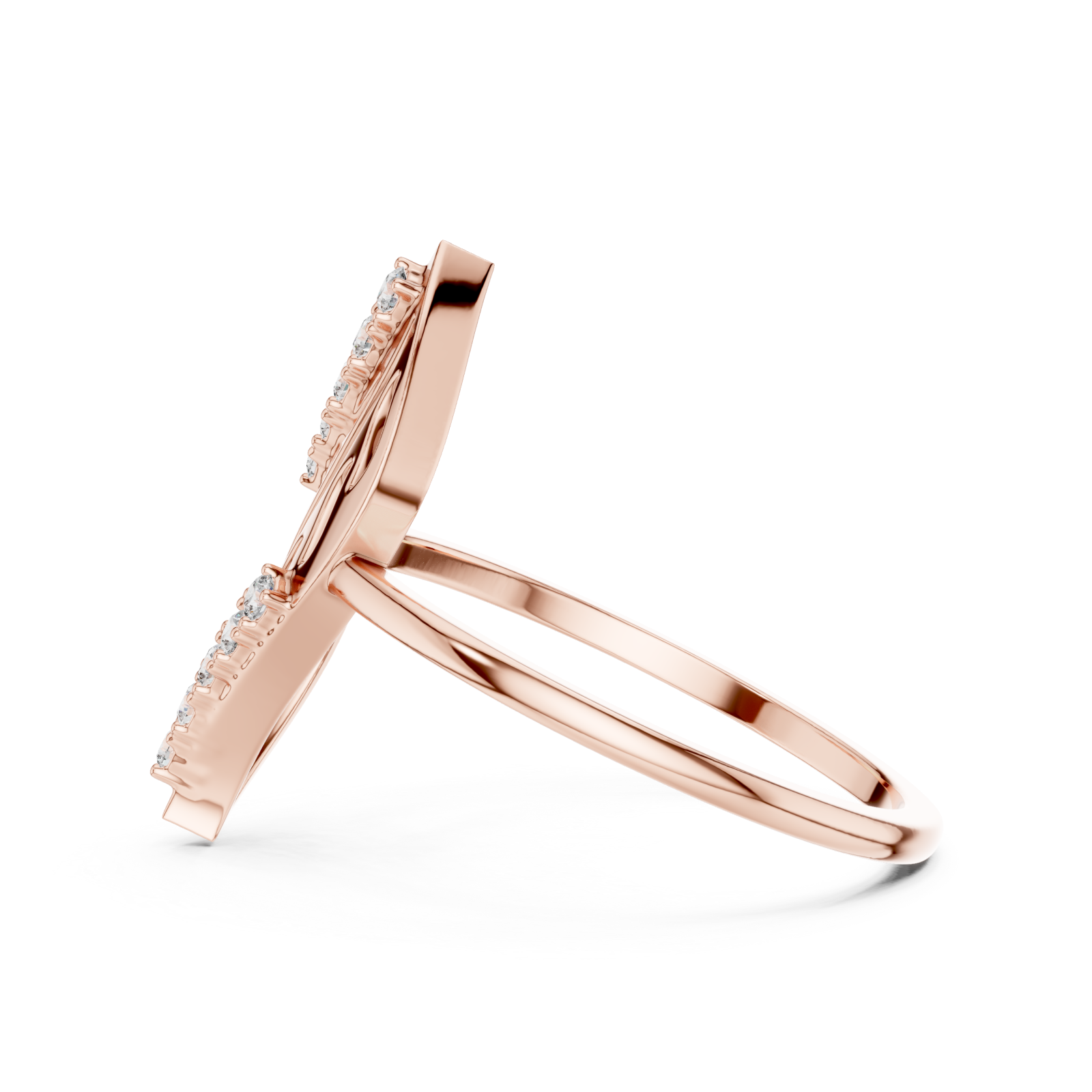  Rose Gold Willow Muse Ring Side View