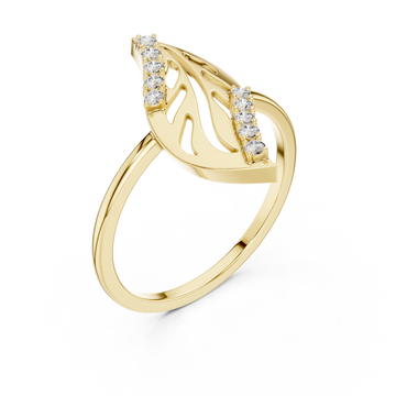 Gold Willow Muse Ring Right View
