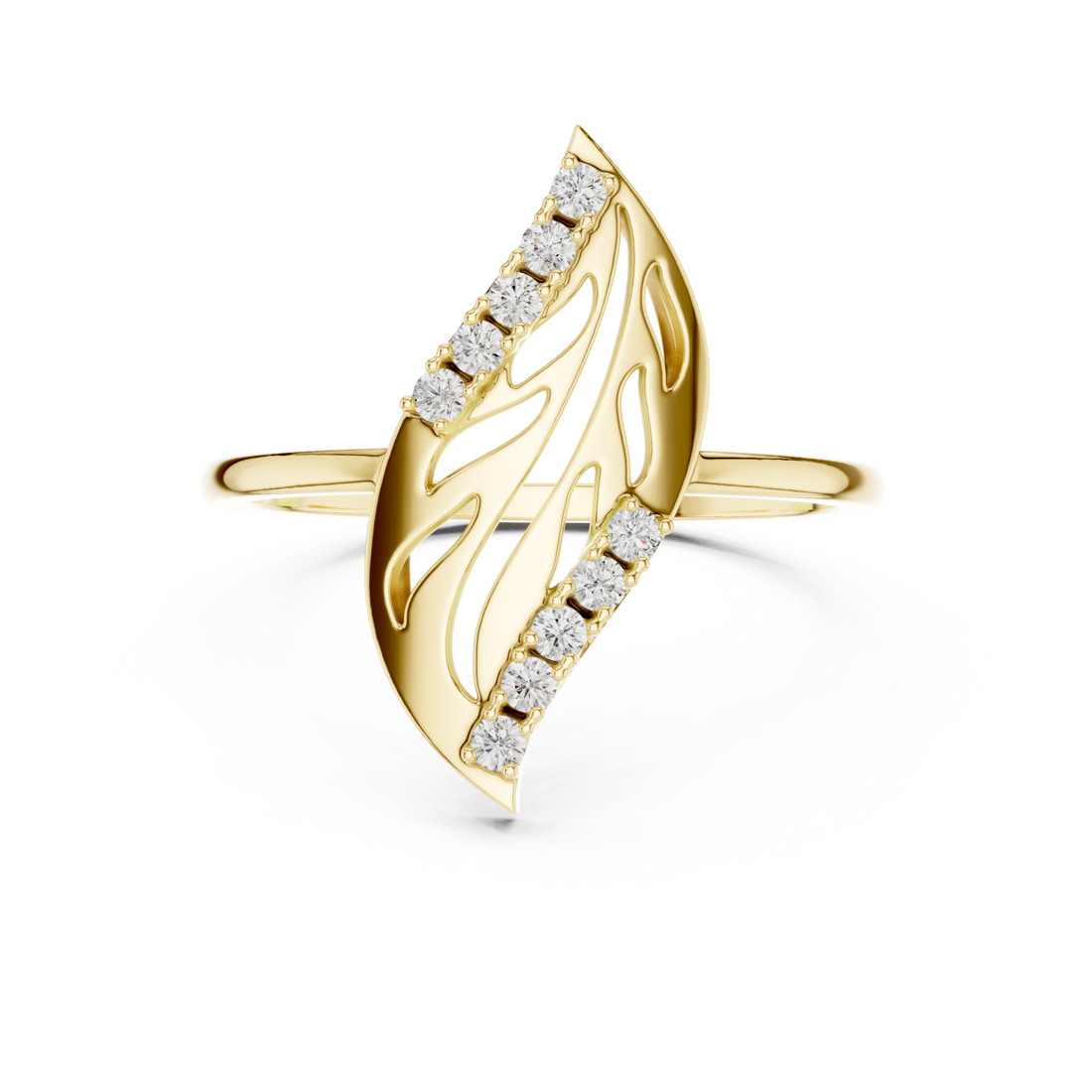 Gold Willow Muse Ring Right View