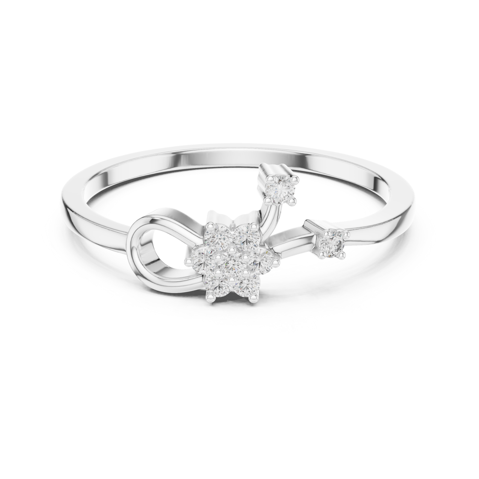  White Gold Twilight Reverie Ring Front View