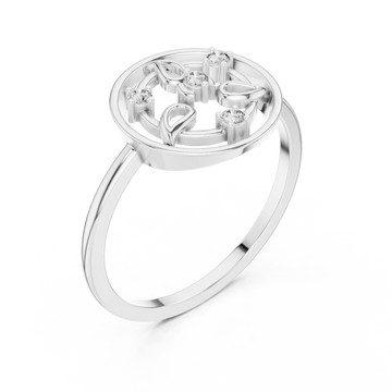  White Gold Glory Vine Ring Right View