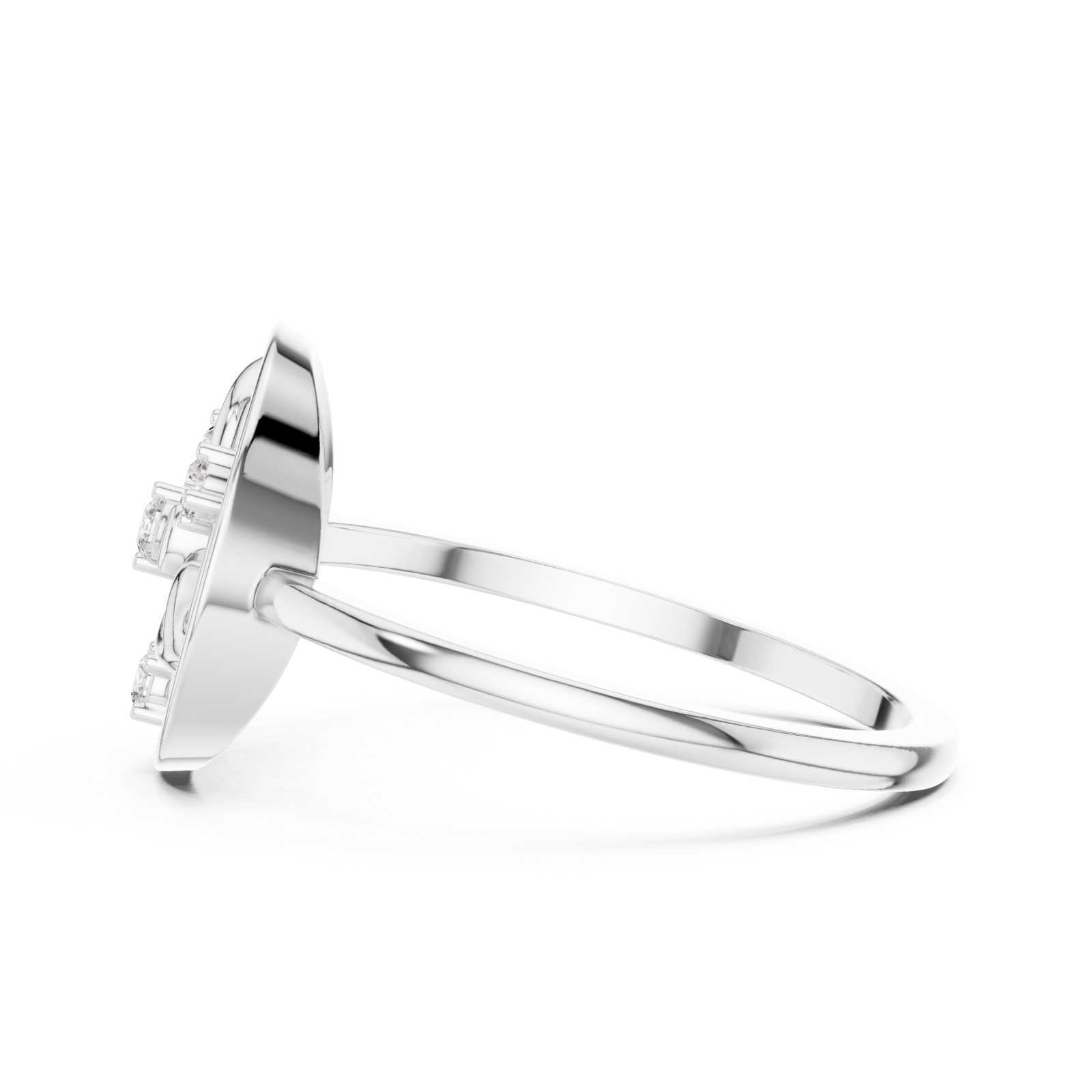  White Gold Glory Vine Ring Side View