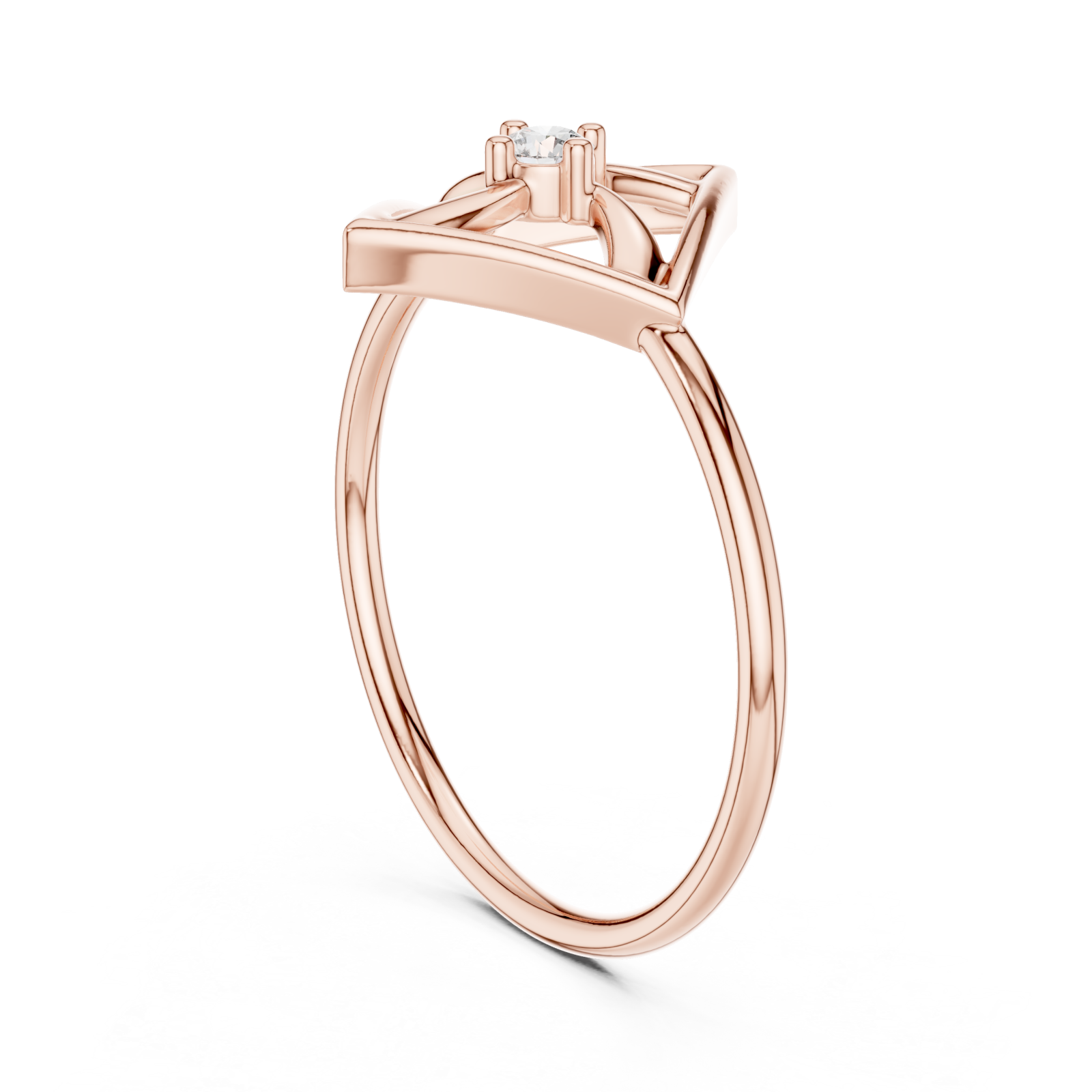  Rose Gold Enclave Grace Ring Left View