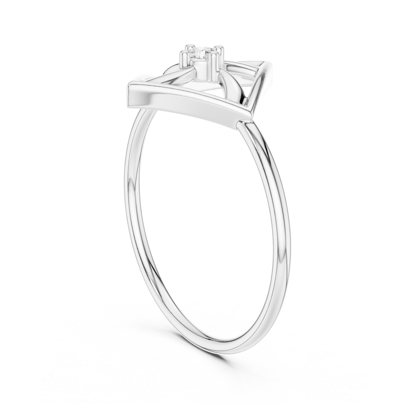  White Gold Enclave Grace Ring Left View