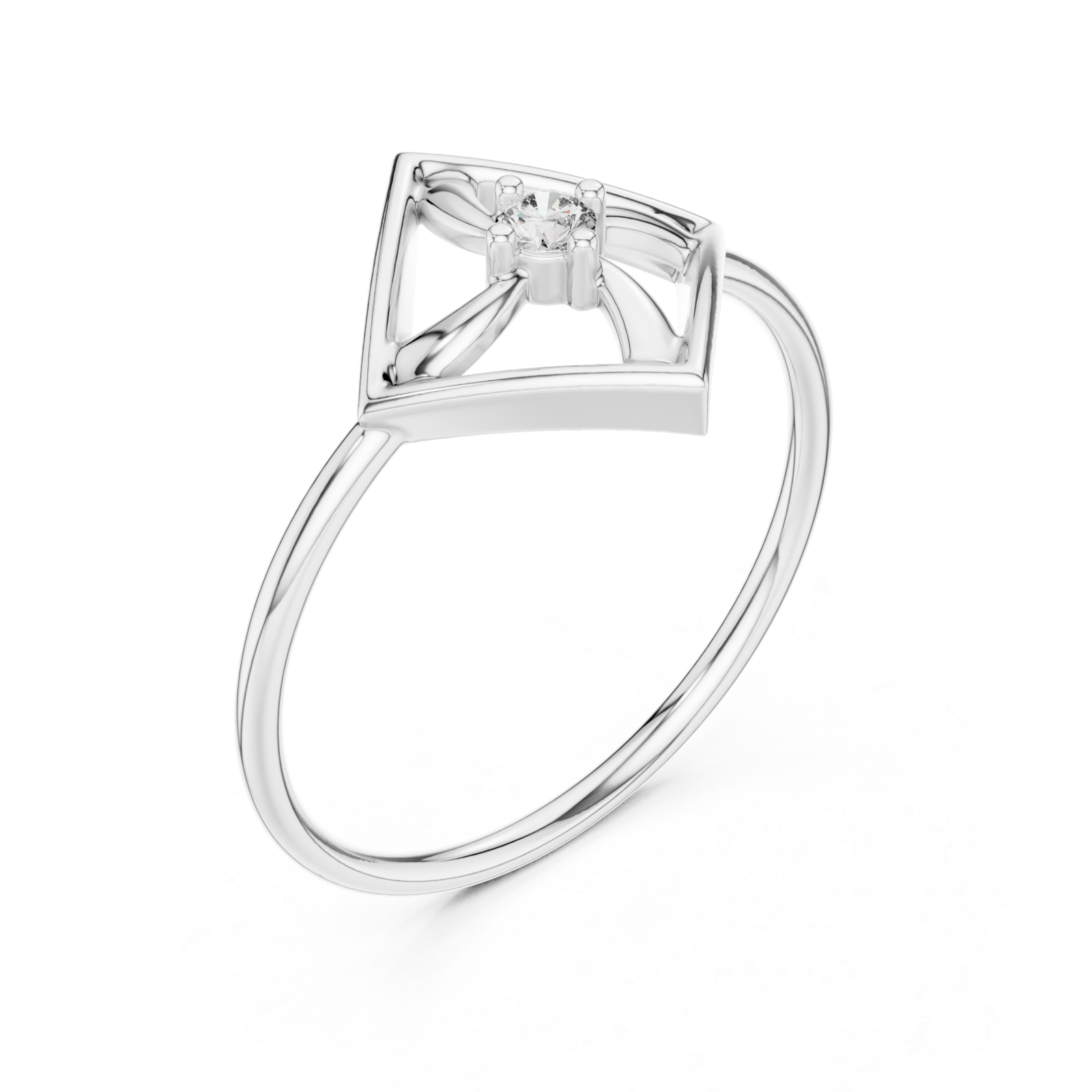  White Gold Enclave Grace Ring Right View