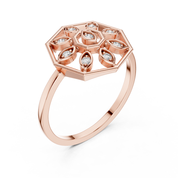  Rose Gold Opaline Lattice Ring Right View