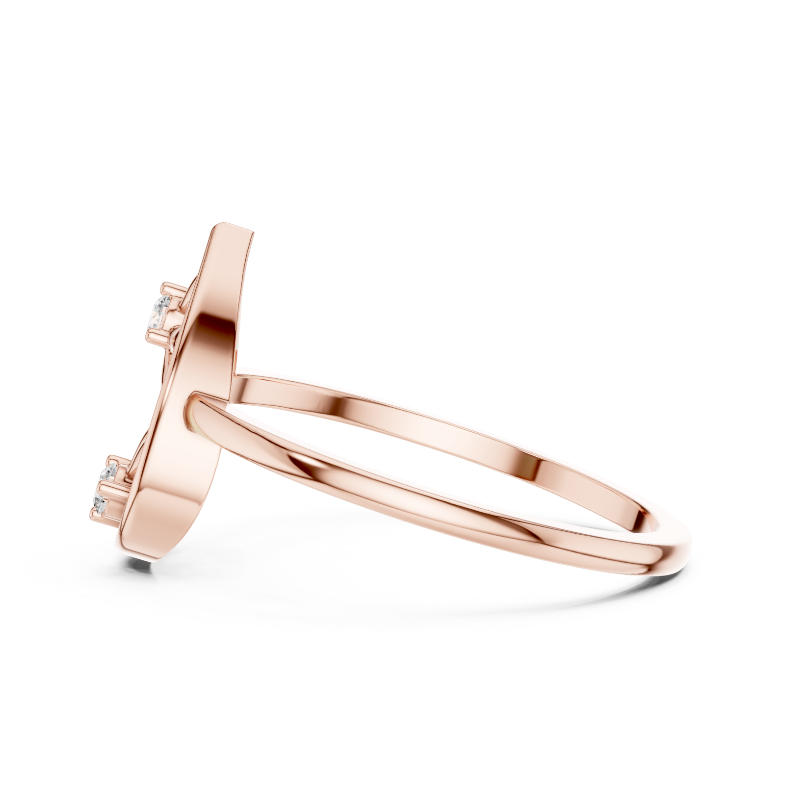  Rose Gold Blossom Grace Ring Side View