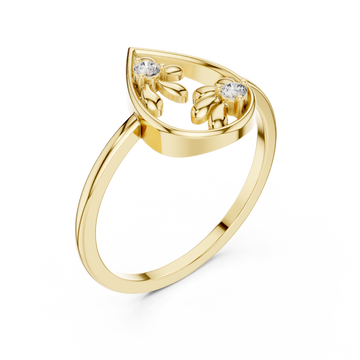 Gold Blossom Grace Ring Right View