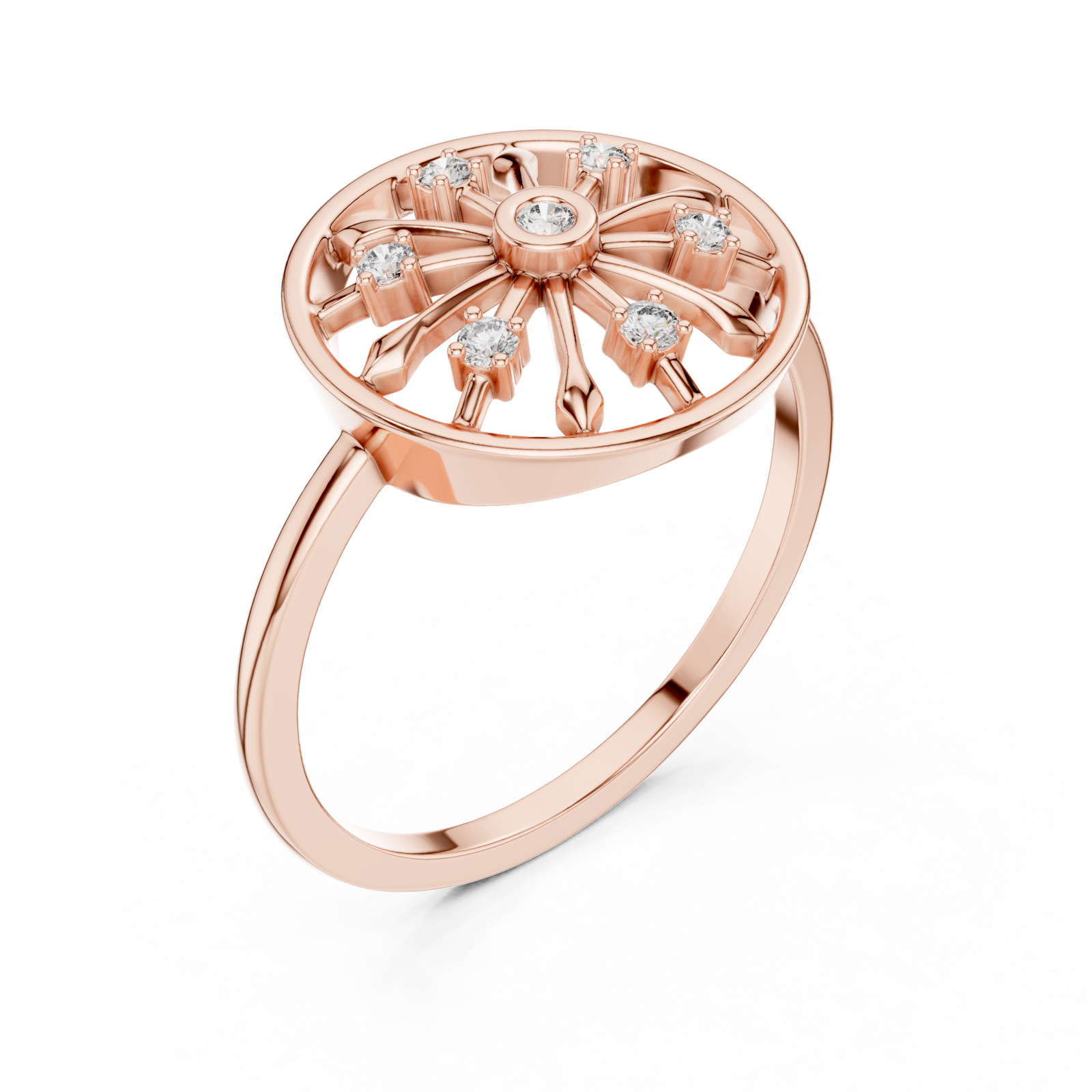  Rose Gold Radiance Aura Ring Right View