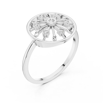 White Gold Radiance Aura Ring Right View